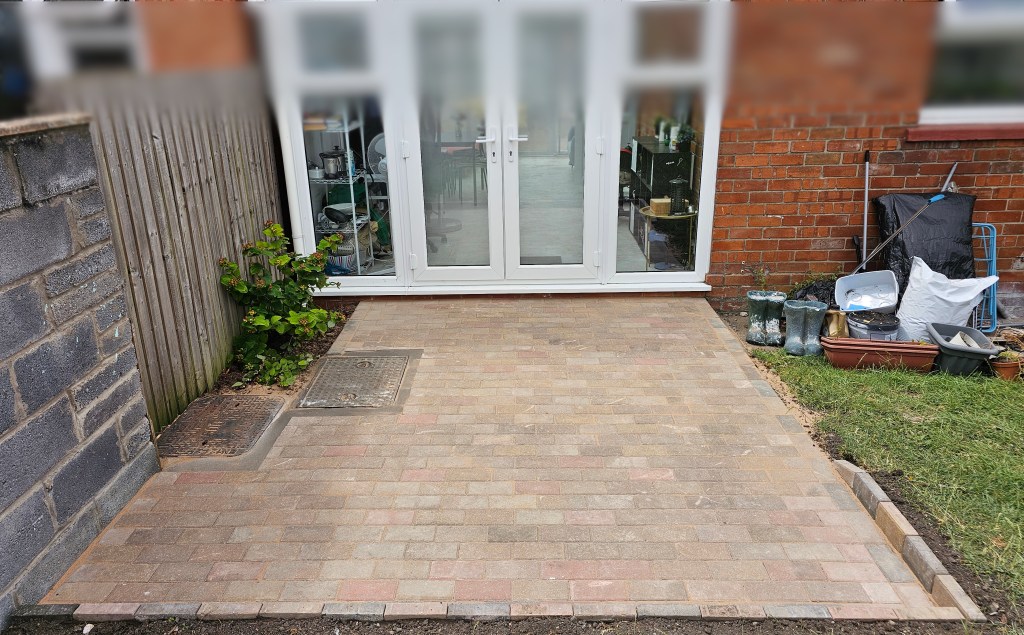 Block paved patio